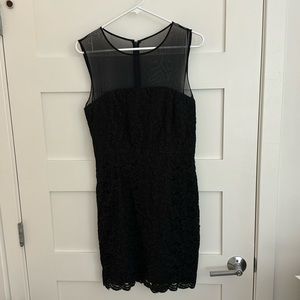 Diane von Furstenberg Black Lace Mini Dress